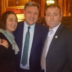 Nicole with Phil Phillips and Shadow Chancellor Ed Balls at the House of Commons